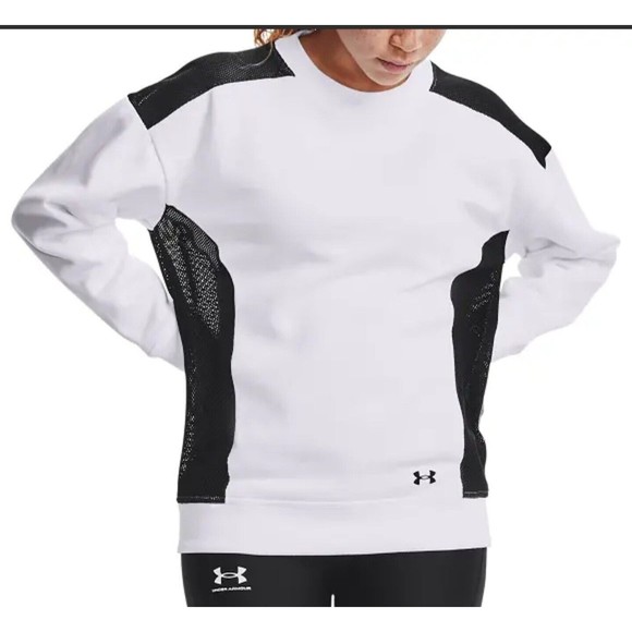 New Under Armour Womens Volleyball Oversized Pullover - Size Xs (1367715-100) - Picture 3 of 7